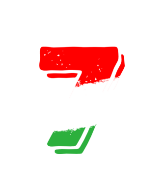 magyar trikolor, piros fehér zöld szám 7 minta fehér pólón