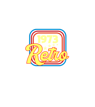 retro születésnapi felirat dátummal 1973 minta fekete pólón