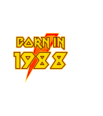 heavy metal born in 1988 minta sötétkék pólón