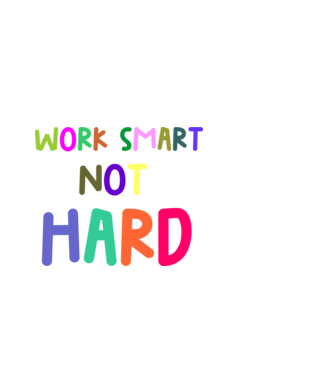 WORK SMART NOT HARD minta fehér pólón