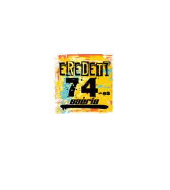 eredeti széria grunge graffiti 74-es. 74 éves minta fekete pólón