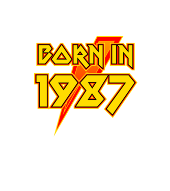 heavy metal born in 1987 minta homokszín pólón
