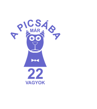 A PICSÁBA már 22 vagyok minta világoskék pólón