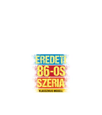 EREDEDI 86-OS SZÉRIA KLASSZKUS MODELL, RETRO SZÜLETÉSNAP minta fehér pólón