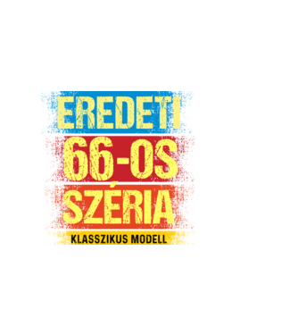 EREDEDI 66-OS SZÉRIA KLASSZKUS MODELL, RETRO SZÜLETÉSNAP minta fekete pólón