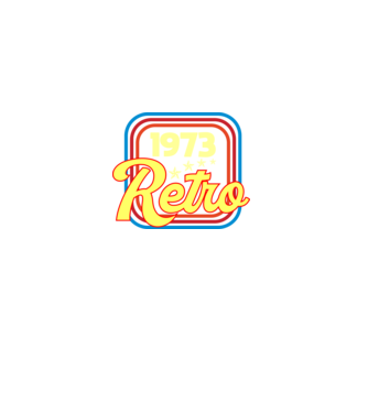 retro születésnapi felirat dátummal 1973 minta fekete pólón