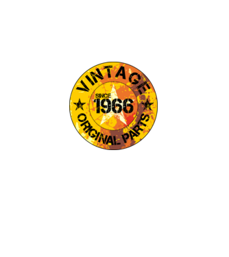 CIRCLE EMBLEM vintage 1966 minta fekete pólón