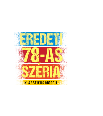 EREDEDI 78-AS SZÉRIA KLASSZKUS MODELL, RETRO SZÜLETÉSNAP minta fekete pólón