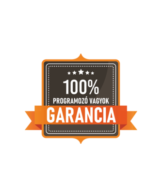 GARANCIA 100% PROGRAMOZÓ VAGYOK minta fehér pólón