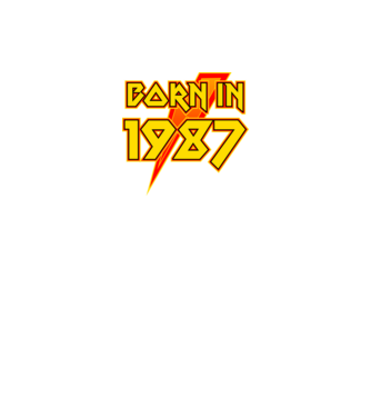 heavy metal born in 1987 minta fekete pólón