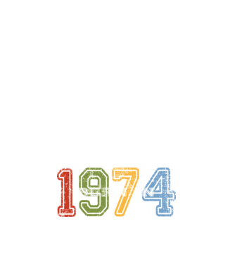 born in 1974 születésnapi felirat minta sötétkék pólón