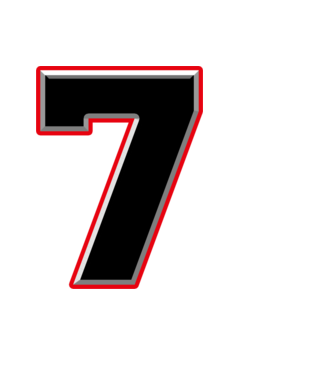 sorszám,mezszám,szám, hetes, hét,7 minta fekete pólón