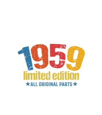 1959 limited edition ,all original parts, retro születésnapi évszám minta fekete pólón