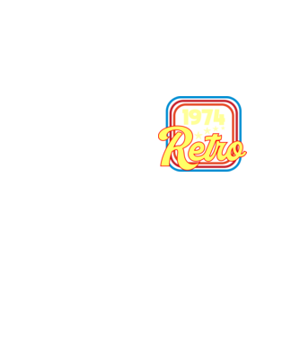 retro születésnapi felirat dátummal 1974 minta neonsárga pólón