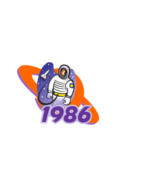 asztronauta szülinapi dátum 1986 minta fehér pólón