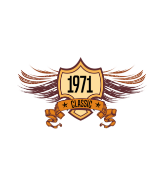 classic szülinapi embléma 1971 minta fehér pólón