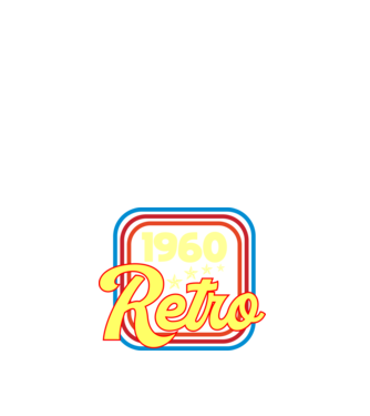 retro születésnapi felirat dátummal 1960 minta fehér pólón