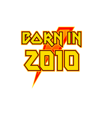 heavy metal born in 2010 minta homokszín pólón
