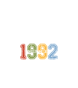 born in 1992 születésnapi felirat minta fekete pólón