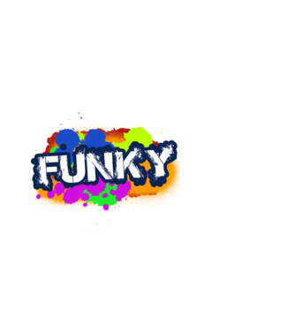funky felirat graffiti festés minta fehér pólón