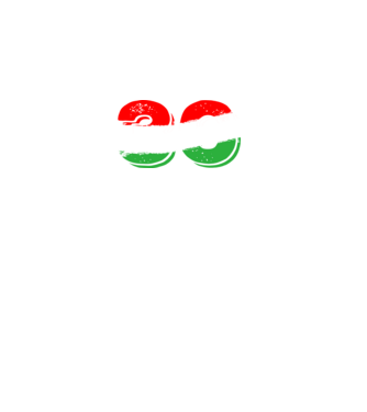 magyar trikolor, piro fehér zöld szám 30 minta fekete pólón
