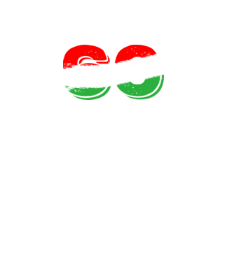magyar trikolor, piro fehér zöld szám 60 minta fekete pólón