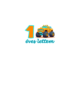 1 éves lettem monster truck minta fehér pólón