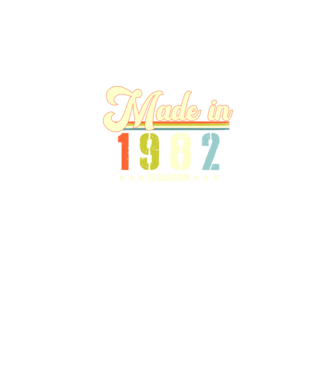 made in 1982, 1st class edition, születésnap, 1982-ben készült minta fekete pólón