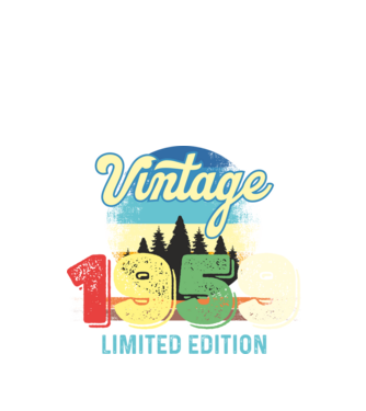 vintage évszám, limited edition, 1959-ben születetteknek minta fekete pólón