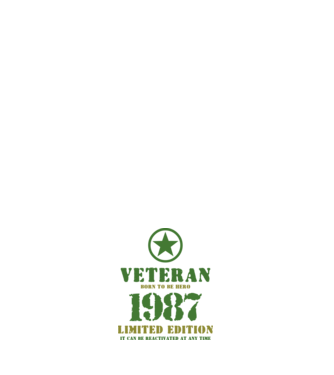 VETERAN, BORN TO BE HERO, SZÜLETÉSNAPI ÉVSZÁM FELIRATTAL 1987 minta világos rózsaszín pólón