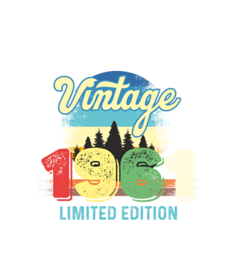 vintage évszám, limited edition, 1961-ben születetteknek minta fehér pólón