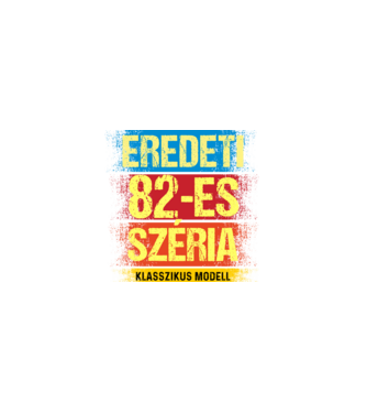 EREDEDI 82-ES SZÉRIA KLASSZKUS MODELL, RETRO SZÜLETÉSNAP minta fekete pólón