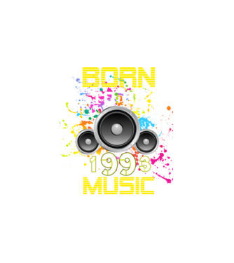 born to be music 1993-ban született, zenés születésnapi póló minta fehér pólón