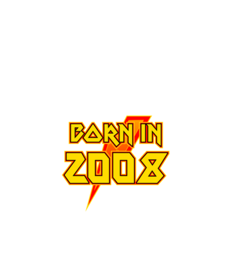 heavy metal born in 2008 minta fekete pólón