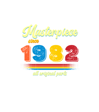 masterpiece all original parts since 1982, mesterdarab, etalon minta homokszín pólón