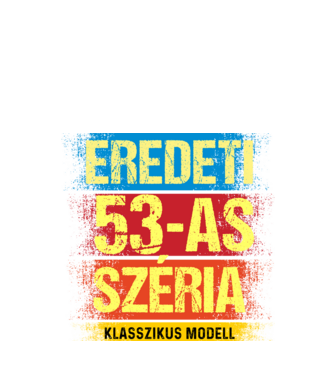 EREDEDI 53-AS SZÉRIA KLASSZKUS MODELL, RETRO SZÜLETÉSNAP minta fekete pólón