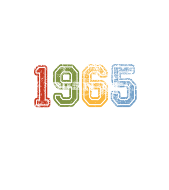 born in 1965 születésnapi felirat minta homokszín pólón