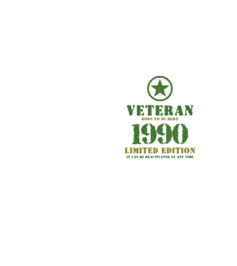 VETERAN, BORN TO BE HERO, SZÜLETÉSNAPI ÉVSZÁM FELIRATTAL 1990 minta neonsárga pólón