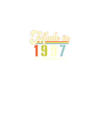made in 1997, 1st class edition, születésnap, 1997-ben készült minta fekete pólón