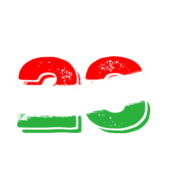magyar trikolor, piros fehér zöld szám 23 minta fehér pólón
