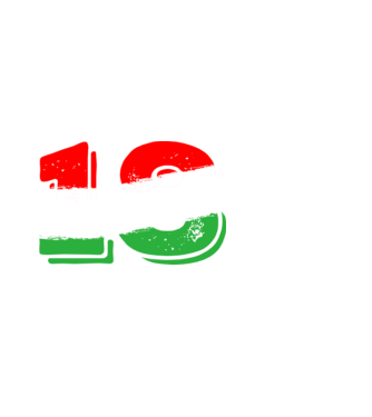 magyar trikolor, piros fehér zöld szám 18 minta fehér pólón