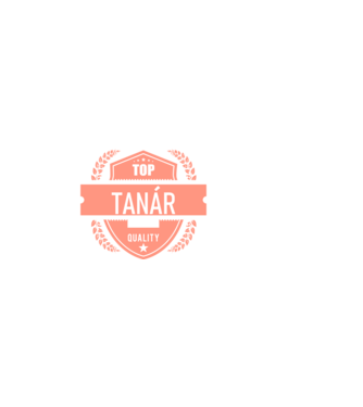 TOP QUALITY TANÁR ANYUKA, embléma,logó minta fekete pólón