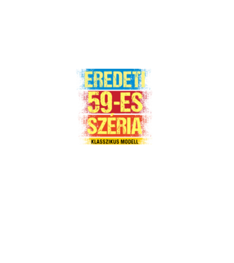 EREDEDI 59-ES SZÉRIA KLASSZKUS MODELL, RETRO SZÜLETÉSNAP minta fekete pólón