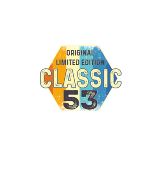 original classic limited edition embléma 53 éves születésnapra minta fekete pólón