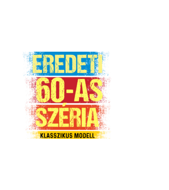 EREDEDI 60-AS SZÉRIA KLASSZKUS MODELL, RETRO SZÜLETÉSNAP minta sötétkék pólón