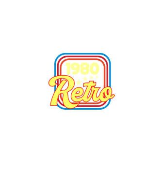 retro születésnapi felirat dátummal 1980 minta farmerkék pólón
