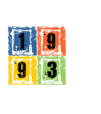 grunge number, szám 1993 minta fekete pólón
