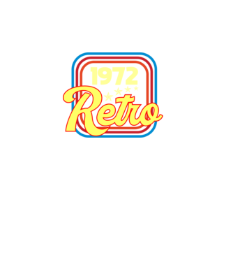 retro születésnapi felirat dátummal 1972 minta fekete pólón
