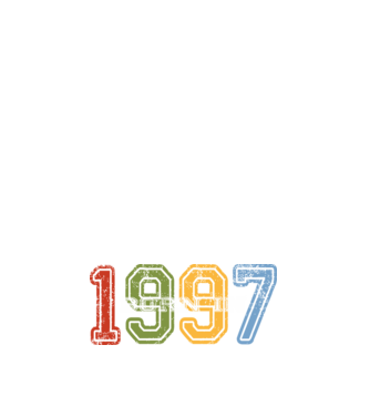 born in 1997 születésnapi felirat minta sötétkék pólón