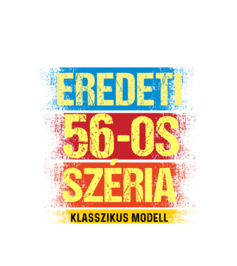 EREDEDI 56-OS SZÉRIA KLASSZKUS MODELL, RETRO SZÜLETÉSNAP minta fehér pólón